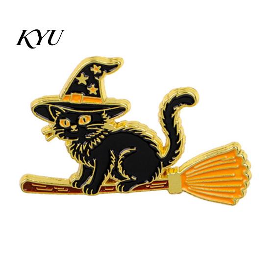 Costume Decorative Pins Halloween Enamel Brooch Pin, Cartoon Ghost Witch Hat Black Cat Backpack Embellishment Pin Spider Badge for Jackets Backpacks