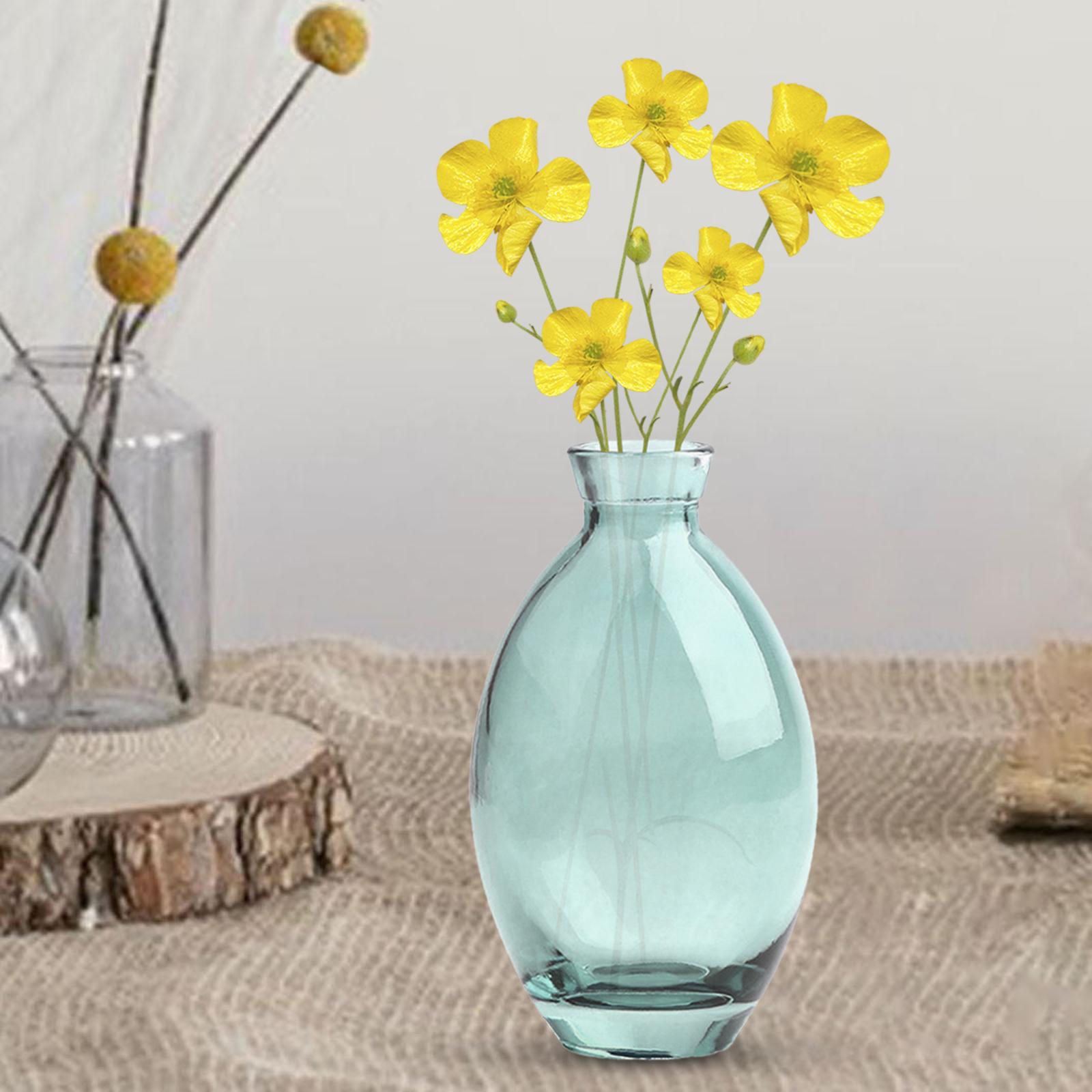 

Flower Vase Flower Transparent Glass Planter Ornament Floral Arrangement for Indoor Home