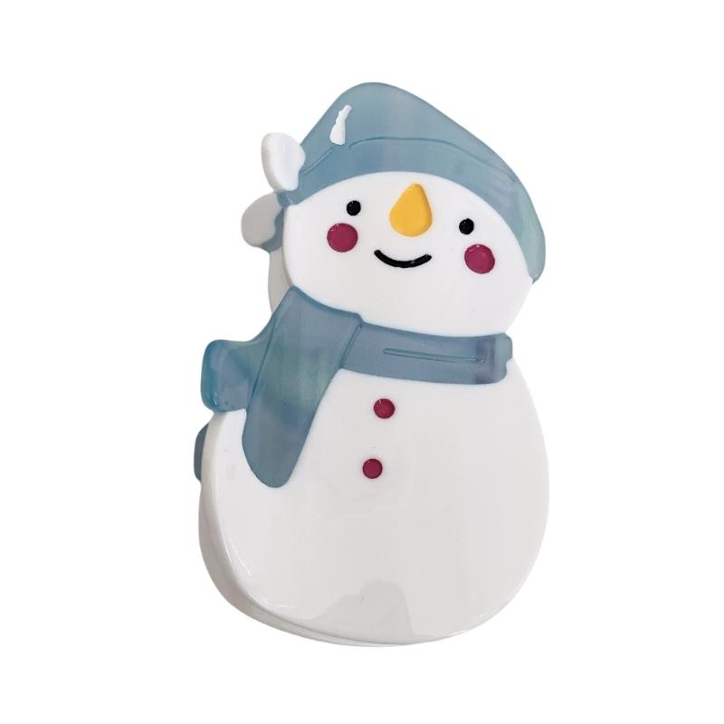 

Unique White Snowman Hair Clasp with Elastic Grip Hair Accessory Fashion Hairstyle Clip for Different Hairstyles 1