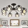Modern Ceiling Lamp E27 Chandelier Lighting Black Iron Cage  Light Fixtures Kitchen Bedroom Living Room Other Bedrooms Home Ligh
