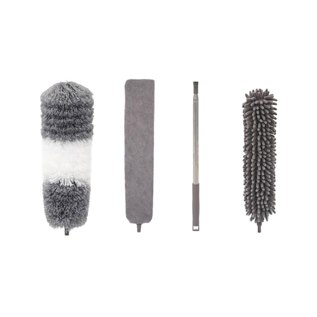 Washable Detachable Ceiling Dust Brush Soft Microfiber Duster Brush Adjustable Length for Ceiling Narrow Corner Cleaning