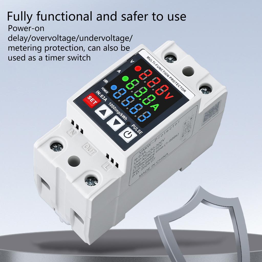 Smart Overcurrent & Undervoltage Protection Unit Power Management Tool Featuring Built In Delay & Temperature Monitoring