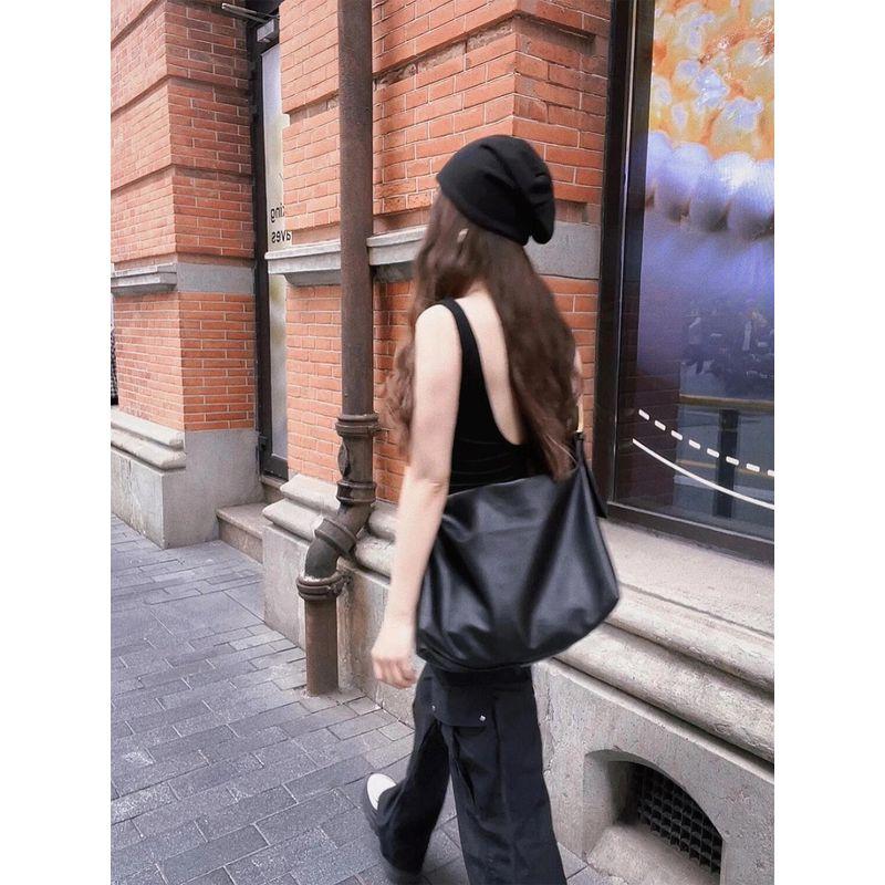 

Super Popular Black Tote Bag for Women 2025 New Large Capacity Commuter High Sense Western Style All-Match Shoulder Big Bag Black