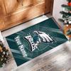 Tappeto in Velluto di Cristallo Philadelphia Eagles, Tappetino Personalizzato con Testo Nome Antiscivolo per Arredamento Casa Regalo
