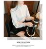2024 Frühling Damen Slim Fit Langarmhemd - Französischer Stil, Stehkragen, Koreanische Mode, Professioneller Look