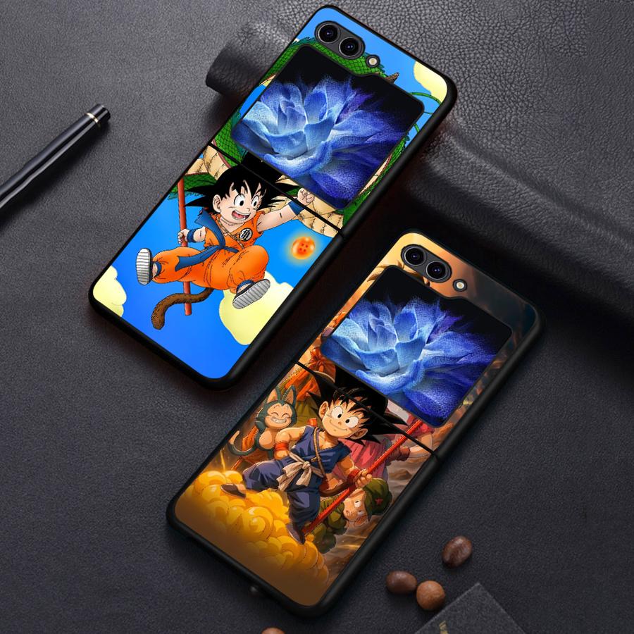 Anime Dragon Ball Cool Back Phone Cover Funda Case for Samsung Galaxy Flip3 Flip7 FE Z Flip 7 6 5 4 3 Flip5 Flip6 Flip4