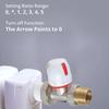 Manual Thermostat Set Brass Corner Radiator Valves Heating Valves Frost Protections Energy Saving Thermostat Valves