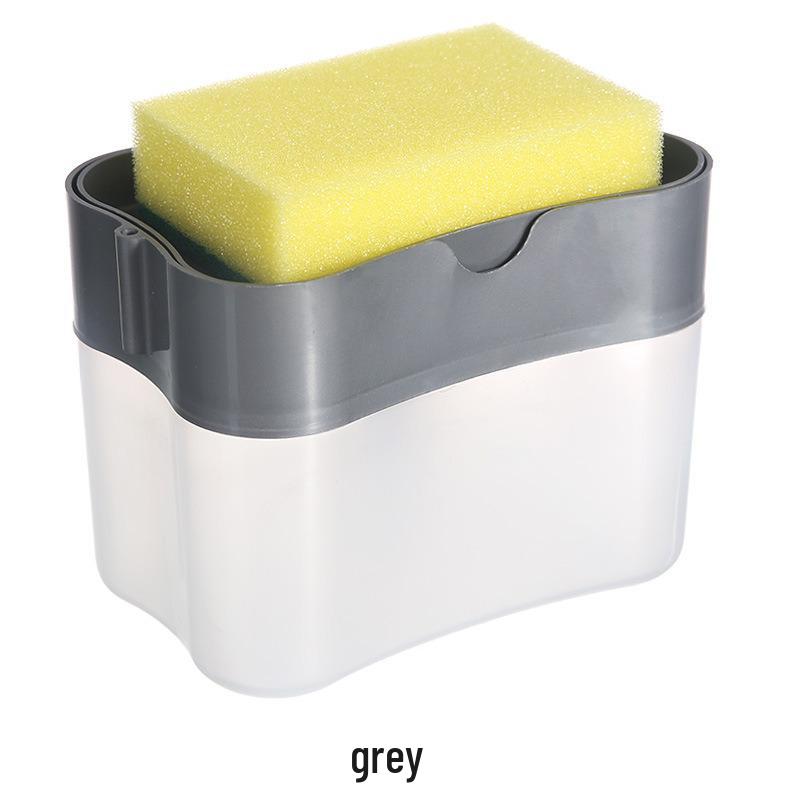 

Автоматическая кухонная щетка для дозирования жидкости с губкой для мытья посуды светло-серый