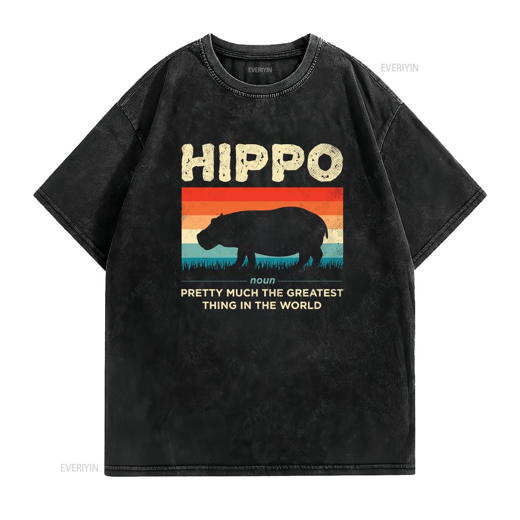 Funny Hippo Definition Hippopotamus Vintage Retro T Shirt Cute Hippos Costume African Wildlife Animals Lover Zoo Trip vintage