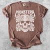 Monstera Skull T-Shirt, Gothic Houseplant Tee with Retro Rock Mood, Botanical Horror Lover Vintage Metal Garden Shirt