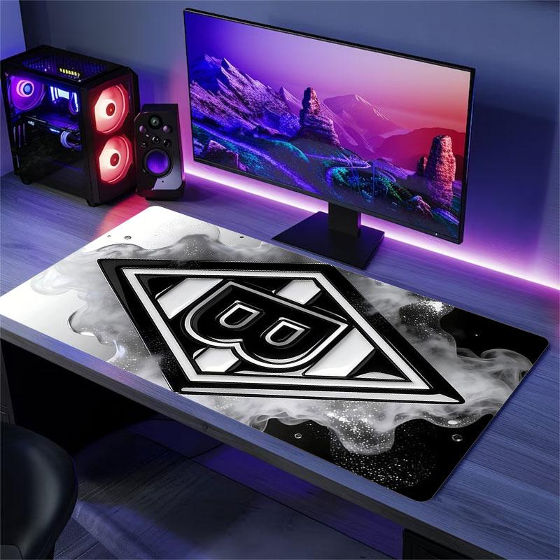 Borussia Mönchengladbach Mauspads, Große Gaming-Schreibtischmatte, Rutschfestes XXL-Mauspad für Laptop & Tablet, Mini-PC-Spielmatte mit Genähten Kanten