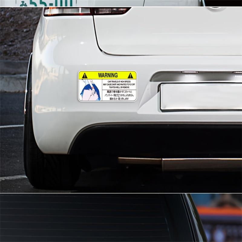 Funny Anime Car Decal, Humorous Panties and Skirt Design, UV-Resistant, Waterproof, Vehicle Window and Wall Decoration, Scratch-Proof