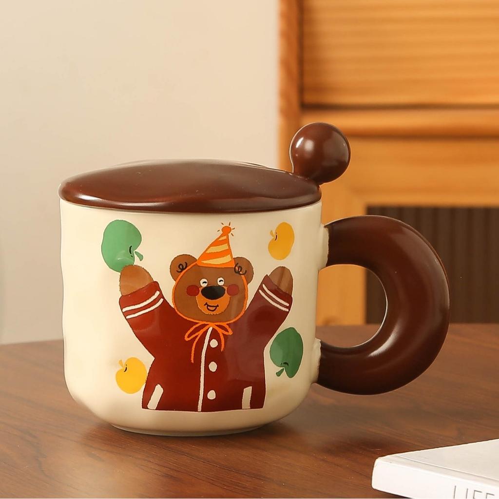Suvenir Cană Ceramică Urs Desene Animate Personalizată Creativă Cană Cuplu Cană Apă Cadou Ziua de Naștere Fete