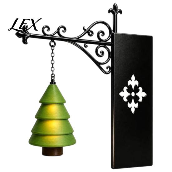 Battery Operated Bookshelf Lamp Christmas Lamp, Nook Light with Warm LED Nightlight, 3D Printed Shade, Cordless Book Vintage Hidden Metal Base,