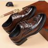 Chaussures de ville d'affaires à plateforme britannique tendance en cuir de vache pour hommes, chaussures brogues pour hommes à semelle souple de créateur, chaussure de mariage légère tendance pour hommes