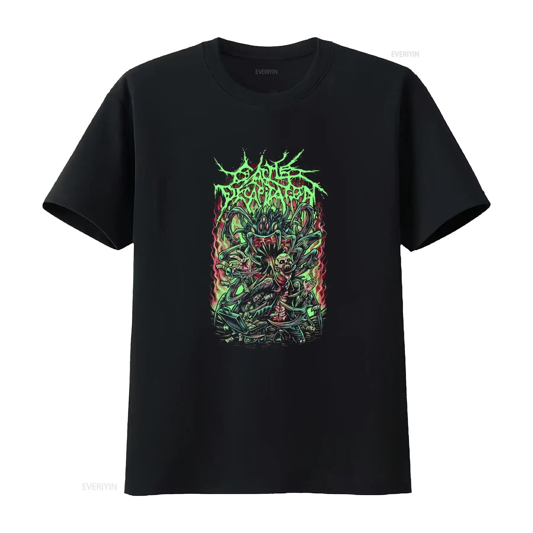 CATTLE DECAPITATION Lost Profits Футболка Смелый Привлекающий Внимание Дизайн для Фанатов Металла Винтажная Слегка Выстиранная Модная S разноцветный