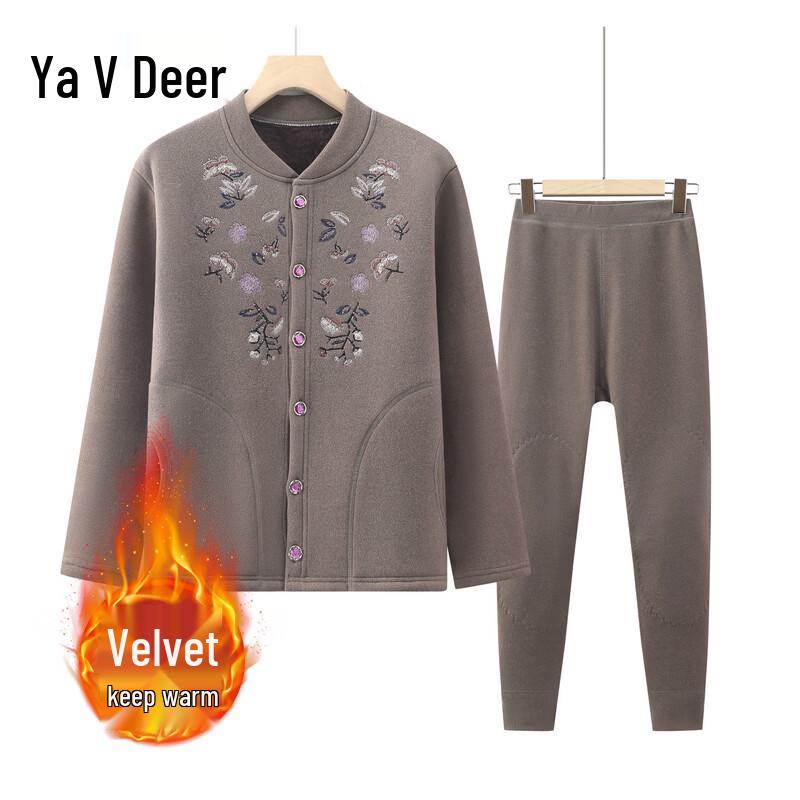 

Женский термофлисовый пижамный комплект Yalu для дома и отдыха 3XL