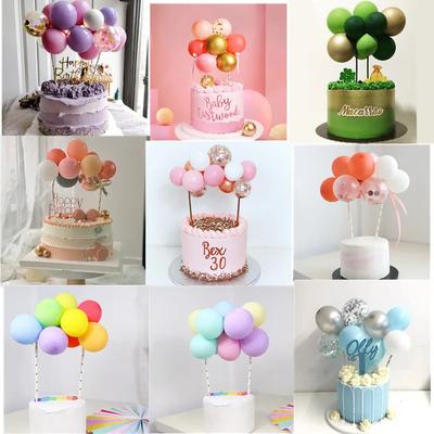 10 bucăți de 5 inch cu balon pentru tort, bile din metal confetti în formă de nor pentru ziua de naștere, baby shower, decorare pentru petrecerea de nuntă, bricolaj