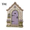 Small Fairy House Accessories Mini Wooden Door, 2D Flat Miniature Garden Rustic Nordic Style Decor Gate for DIY Craft, Dollhouse Accessory,