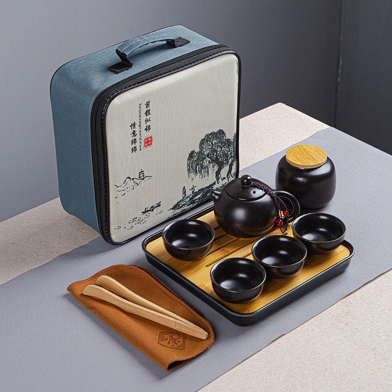 Ceramic Kung Fu Tea Set Travel Portable Simple Business Event Gifts