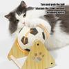 Scratching Ball – Interactive Toy With Wooden Base | Spherical Nail File Scratcher For Indoor Cats, Enrichment & Exercise For Small To Medium Breeds