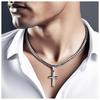 THICK Chain with Cross Silver Men' Chain PANCERKA FULL Cross