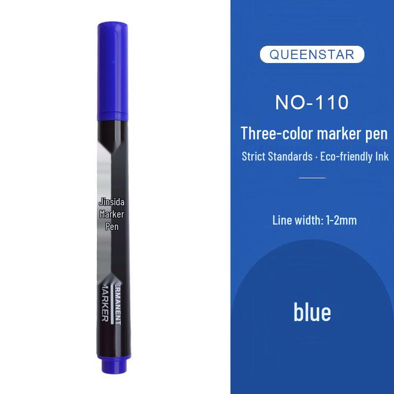 Quick-Dry Black Oil-Based Waterproof Mini Marker for Office & Logistics