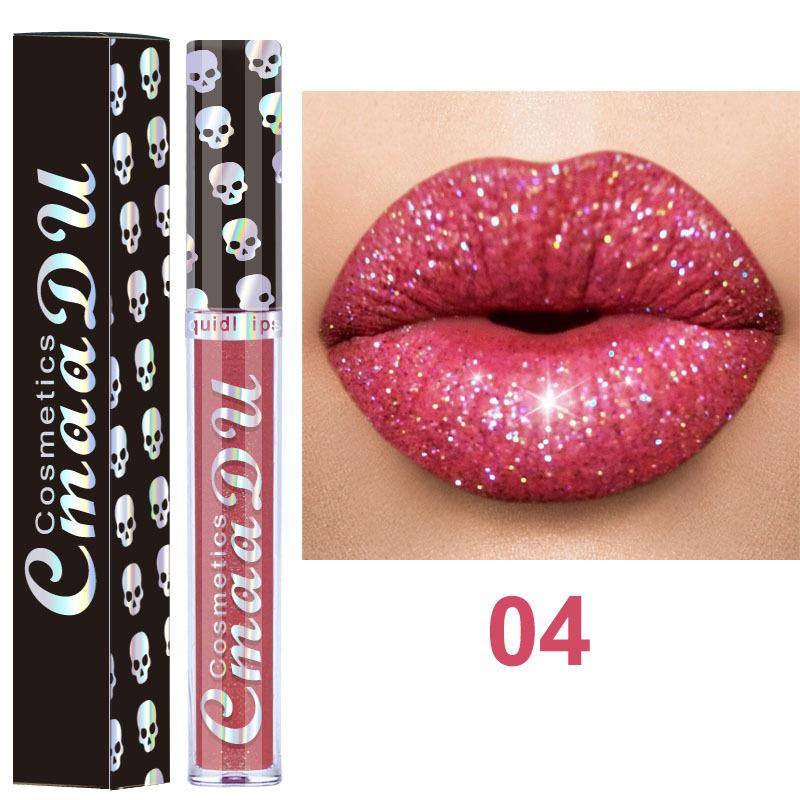 8 Farben Matt Lipgloss Sexy Totenkopf Lippenstift Set Totenkopfkopf Langlebig Wasserdicht Samt Lipgloss Flüssiger Lippenstift