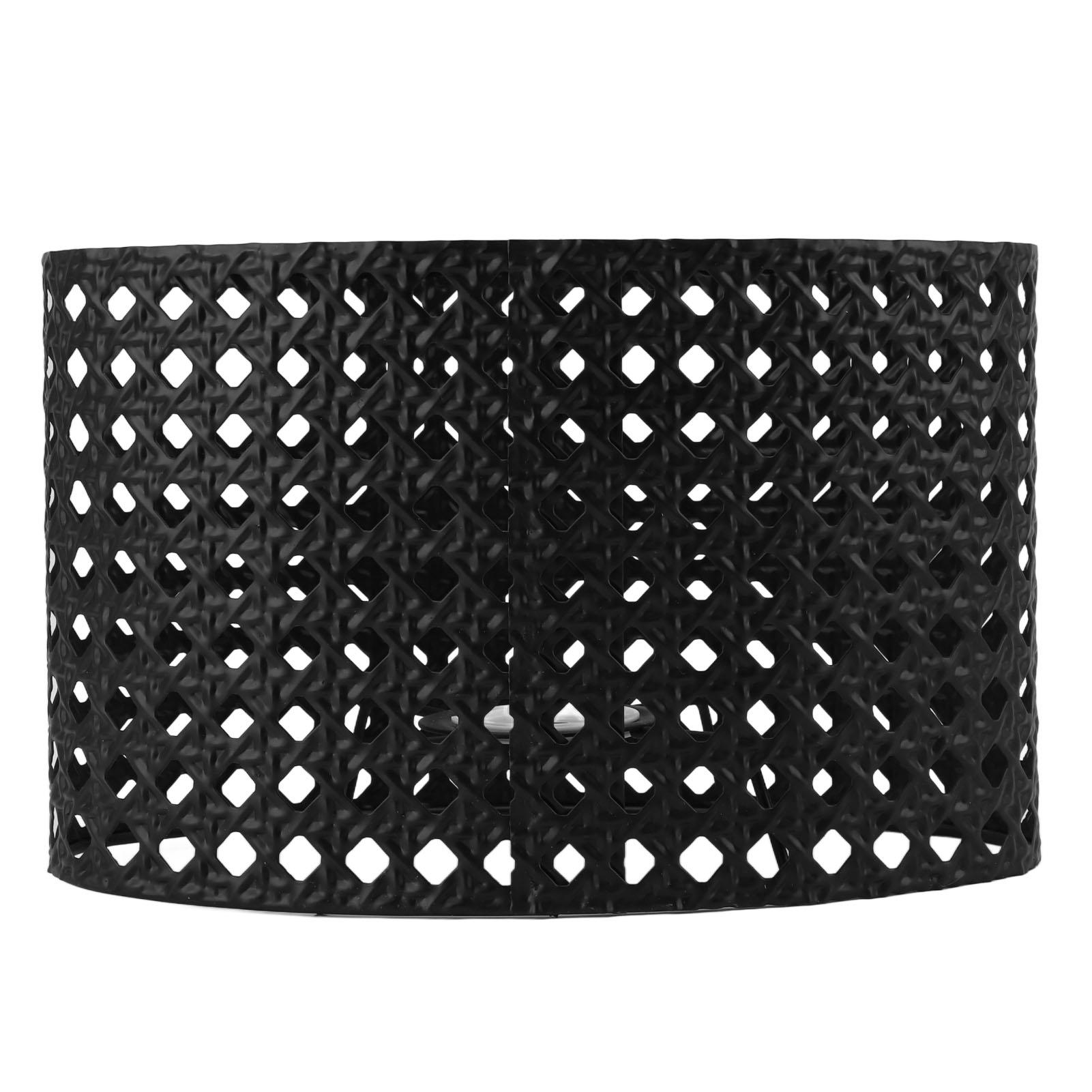 

Iron Hollow Oval Lampshade Metal Engraving Hollow Lampshade Compatible for E27 E14 Caliber Lampholders Black