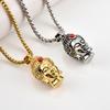 Accessories Retro Personality Accessories Necklace, Stainless Steel Buddha Sakyamuni Buddha Statue Men's Pendant