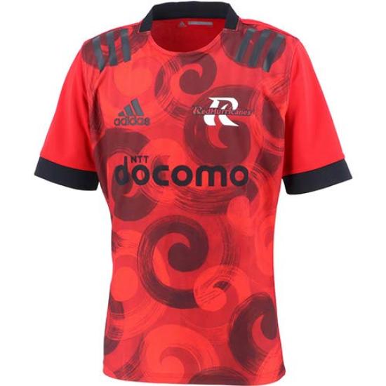 Adidas DOCOMO RED HURRICANES Rugby Short Sleeve Scarlet Size to Japanese size Men's T-Shirt, (GOQ46), J/O (equivalent 2L) (FK0783)