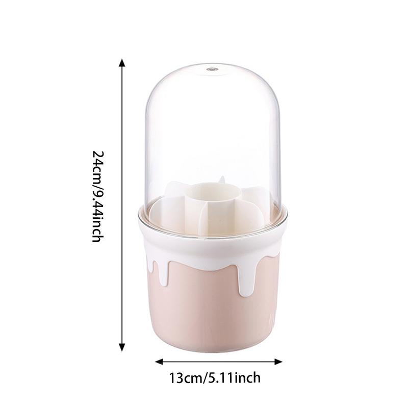 Cosmetic Brushes Holder 360 Degree Rotation Makeup Brush Storage Tube Cosmetic Tools Storage Cup Rotating Paint Brush Holder