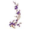 Fabric Applique for DIY Projects Cherry Blossom Patches Clothing, Vintage Plum Sewing Patches, Iron On Flower Jackets Floral Appliques Jeans