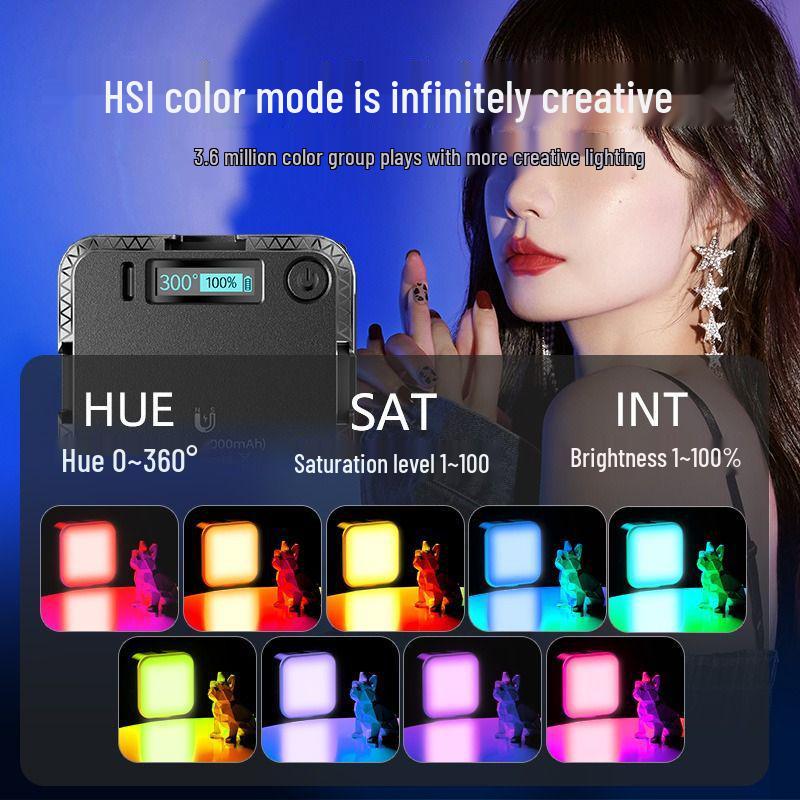 Mini LED Fill Light for Photography & Vlog - Portable DSLR Camera Colored Atmosphere Light