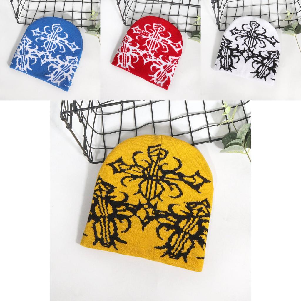 Unisex Knitted Beanie With Irregular Pattern Warm Fabric For Fall And Winter Wear