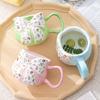 Original Style, Small Fresh And Exquisite Girl'S Heart, Small Floral Bow, High-Value Coffee Cup