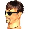 Cartoon Inspired Latex Mask For Men With Sunglasses And Hairy Beard Design
