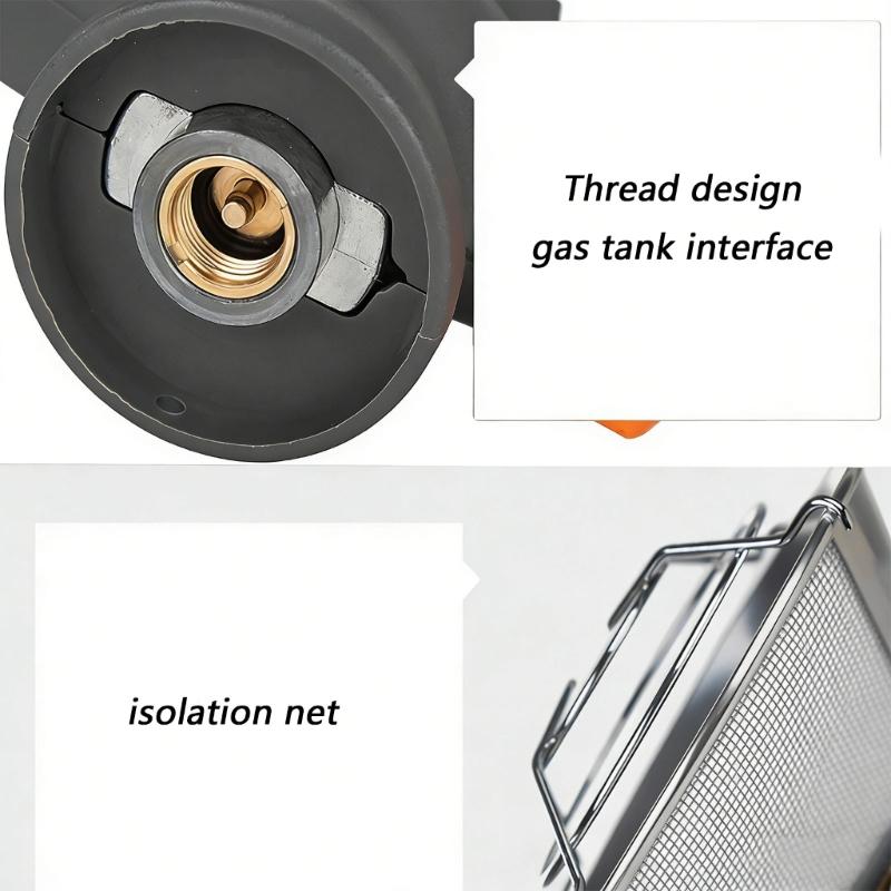 Light Weight Camping Heater Set With Quick Heat Function For Outdoor Use Stainless Steel Gas Heater And Converter Set