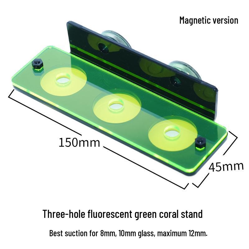 Fluorescent Acrylic Coral Propagation Base with Suction Cups for SPS and Soft Corals.