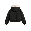 Winter Thickened Warm Fur Collar Hooded Cotton Jacket for Men and Women American Street Trend Loose Short Cotton Jacket