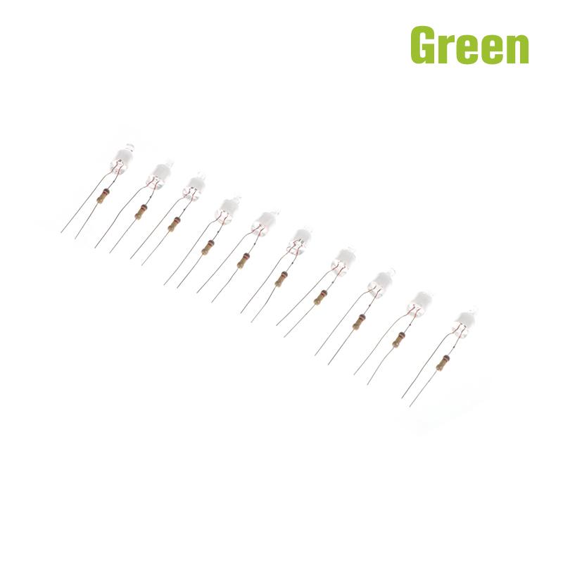10Pcs Neon Indicator Light Green Red Blue Signs 6mm Neon Lamp Glow 2 Copper Wire 6X13mm Neon Indicator Bulbs