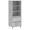 VidaXL Buffet haut Gris béton 40x36x110 cm Bois d'ingénierie 831504