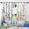 Wildflowers Floral Green Plants Window Curtains Blackout Washable Polyester Fabric Bedroom Living Room Home Decor Curtain 2 Pcs