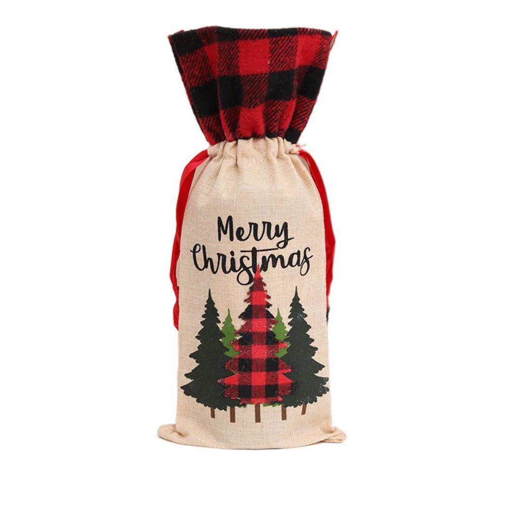 

Letter Wine Bottle Set Flower Wine Bottle Bag Funny Christmas Bottle Cover Friend Style 2