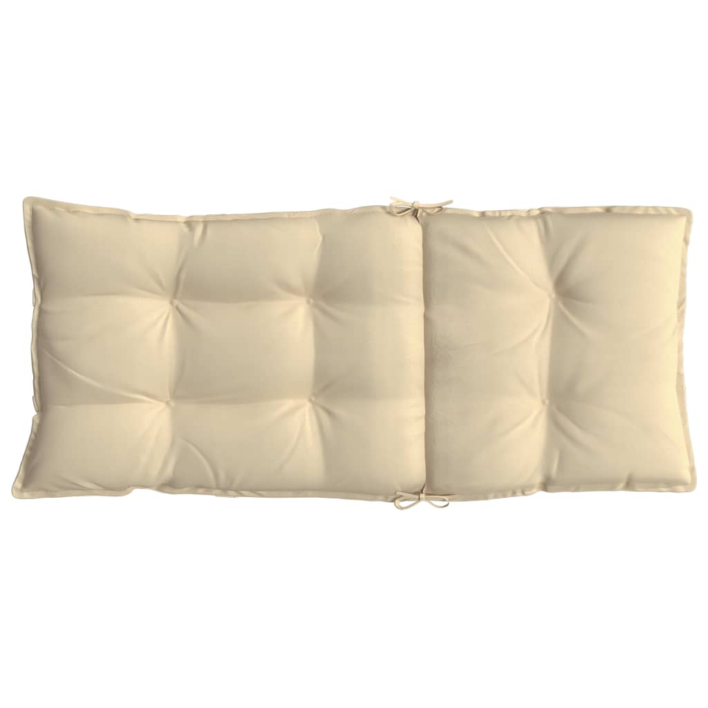 High Back Seat Cushions 6 Pcs Beige Oxford Fabric
