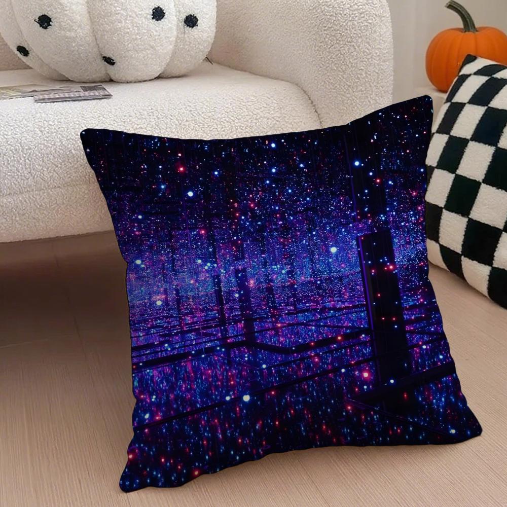 DOT ART YYAYOI KUSAMA Cushion Cover Throw Pillow Cover Hidden Button Durable Polyester Chair Cushion