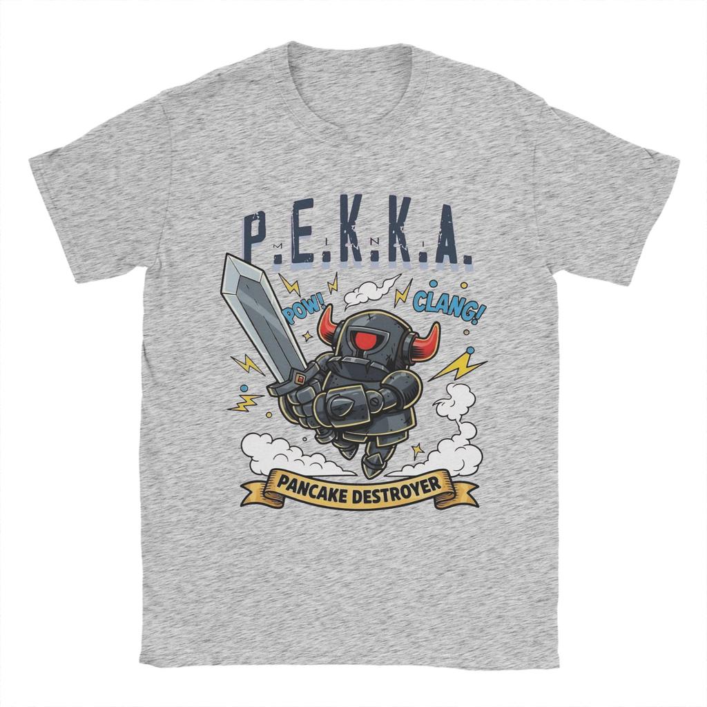 Crazy Mini PEKKA Clashes Royaleds T-shirts Unisex Ronde Hals Katoenen T-shirt Korte Mouw T-shirts Zomer Oversized Zachte Kleding