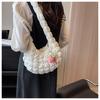 Women Bag  New Nylon Filled Cotton Autumn Winter Fashion Sweet Solid Zipper Shoulder Bags  Crossbody Girls Bag