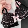 Women Black Pink Bras Cute Design Girls Underwear Push Up Sexy Bras Fashion Backless Sling Lace Lingerie