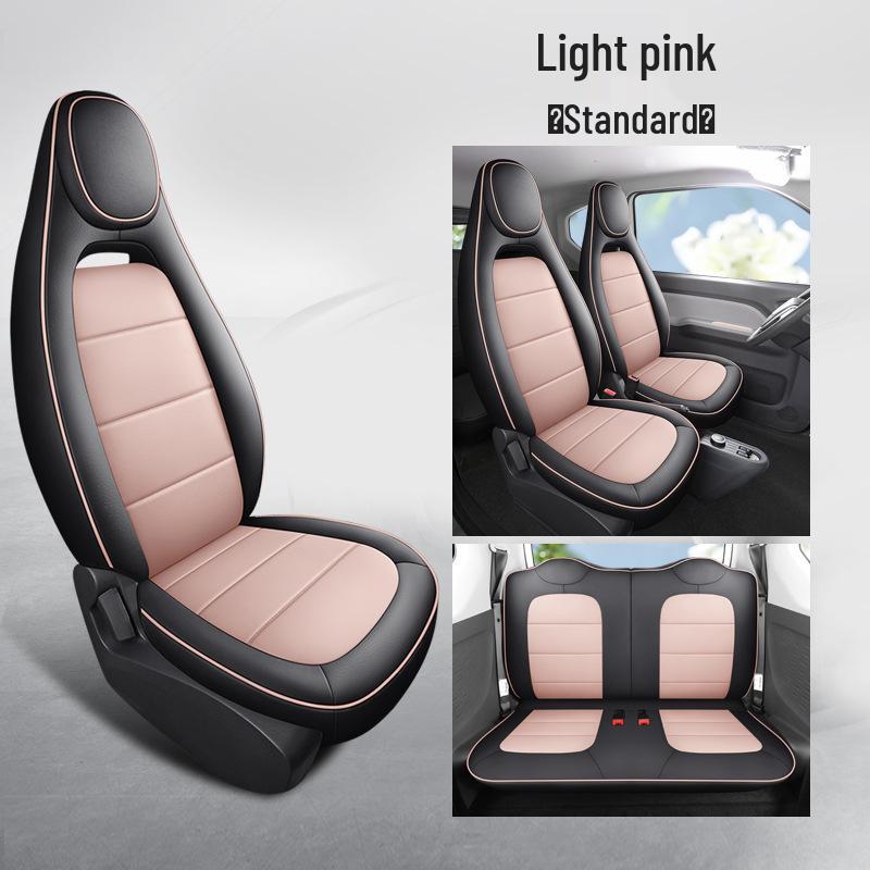 Wuling Mini Cute Cartoon Leather Car Seat Cushion Cover - Universal Fit, All Seasons